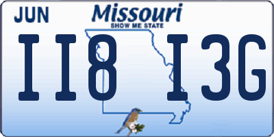 MO license plate II8I3G