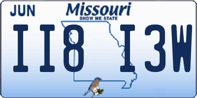 MO license plate II8I3W