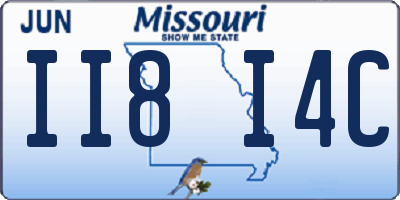 MO license plate II8I4C