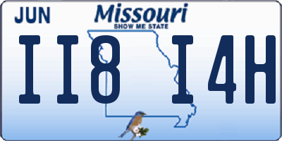 MO license plate II8I4H
