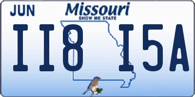 MO license plate II8I5A