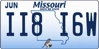 MO license plate II8I6W