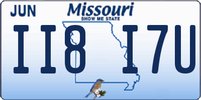 MO license plate II8I7U