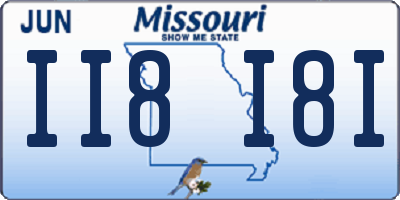 MO license plate II8I8I