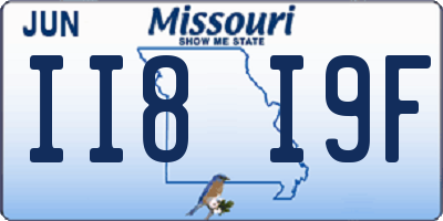 MO license plate II8I9F