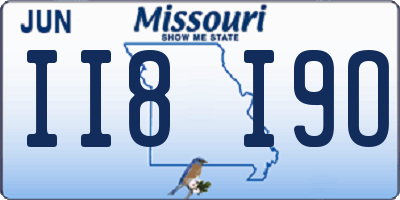 MO license plate II8I9O
