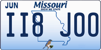 MO license plate II8J0O