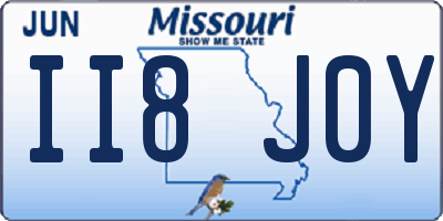 MO license plate II8J0Y