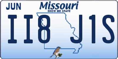MO license plate II8J1S