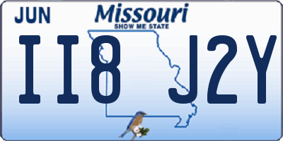 MO license plate II8J2Y