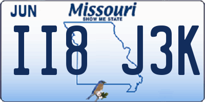 MO license plate II8J3K
