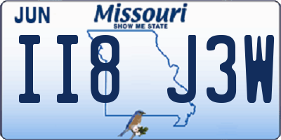 MO license plate II8J3W