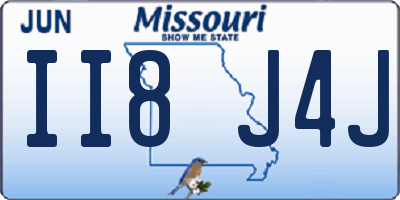 MO license plate II8J4J