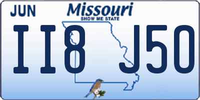 MO license plate II8J5O