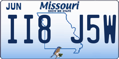 MO license plate II8J5W