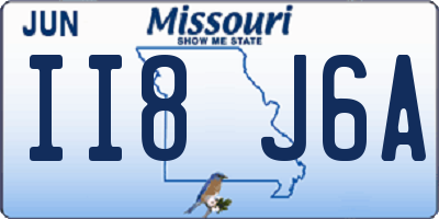 MO license plate II8J6A