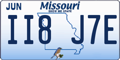 MO license plate II8J7E