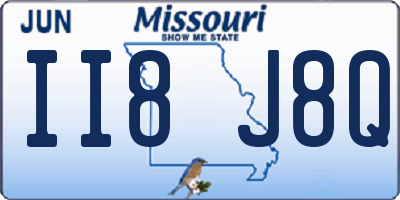 MO license plate II8J8Q
