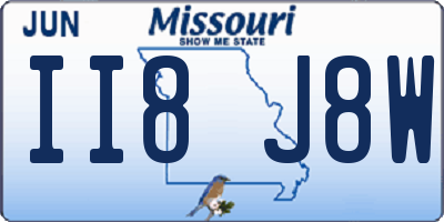 MO license plate II8J8W
