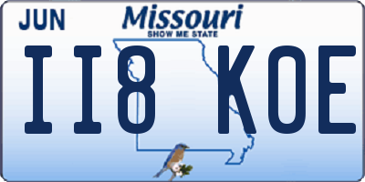 MO license plate II8K0E