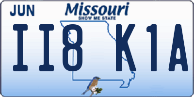 MO license plate II8K1A