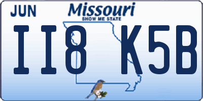 MO license plate II8K5B