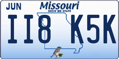 MO license plate II8K5K