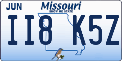 MO license plate II8K5Z
