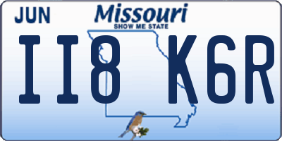MO license plate II8K6R