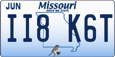 MO license plate II8K6T