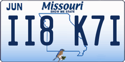 MO license plate II8K7I