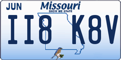 MO license plate II8K8V