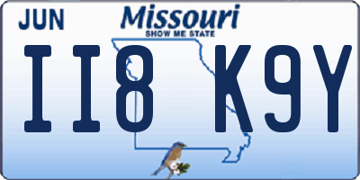 MO license plate II8K9Y