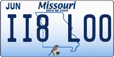 MO license plate II8L0O