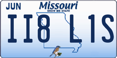 MO license plate II8L1S