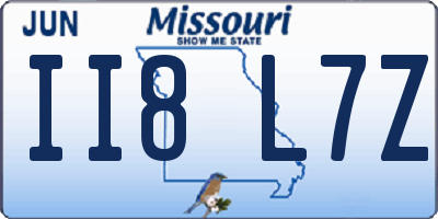 MO license plate II8L7Z