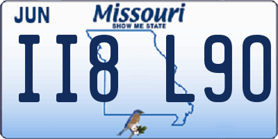 MO license plate II8L9O
