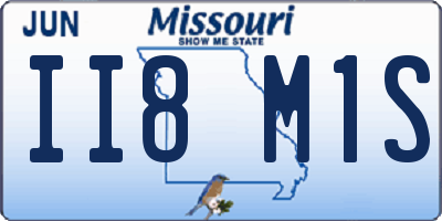 MO license plate II8M1S