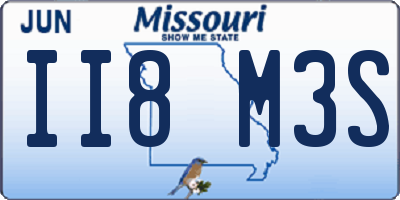 MO license plate II8M3S