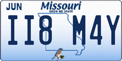 MO license plate II8M4Y