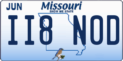 MO license plate II8N0D