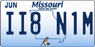 MO license plate II8N1M