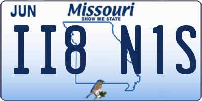 MO license plate II8N1S