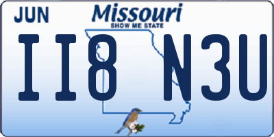 MO license plate II8N3U