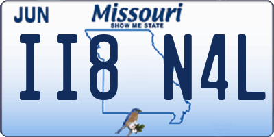 MO license plate II8N4L