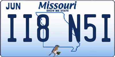 MO license plate II8N5I