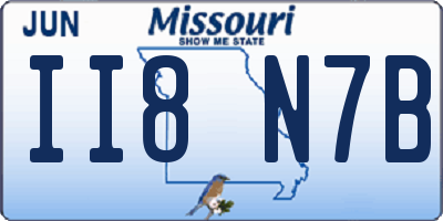 MO license plate II8N7B