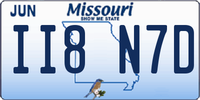 MO license plate II8N7D