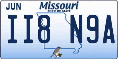 MO license plate II8N9A
