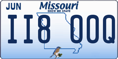 MO license plate II8O0Q